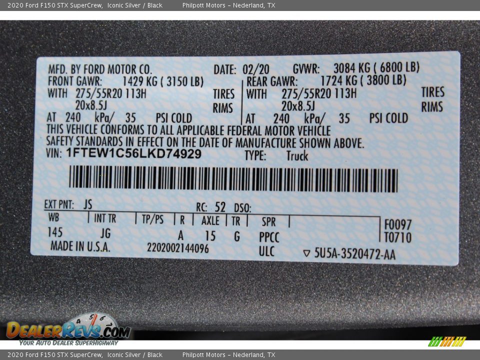 2020 Ford F150 STX SuperCrew Iconic Silver / Black Photo #21