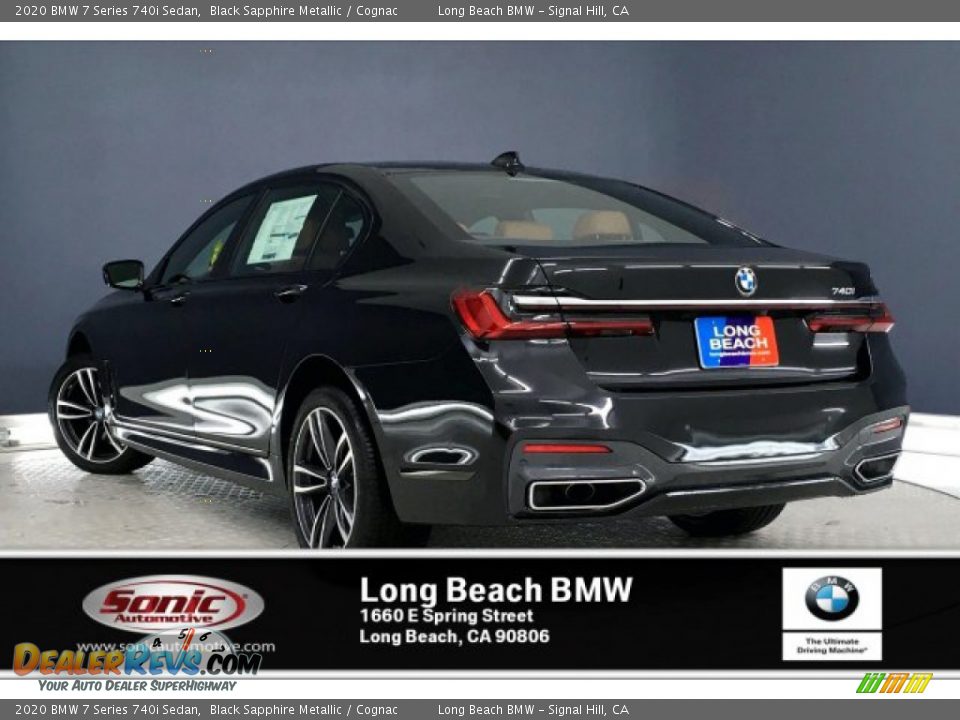 2020 BMW 7 Series 740i Sedan Black Sapphire Metallic / Cognac Photo #2