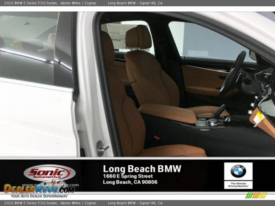 2020 BMW 5 Series 530i Sedan Alpine White / Cognac Photo #7