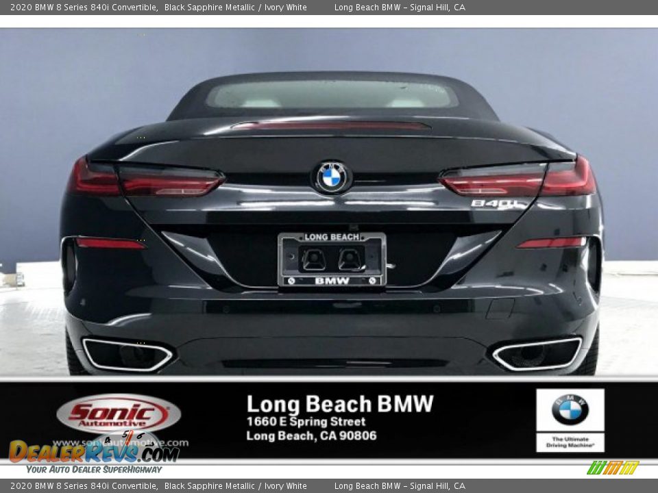 2020 BMW 8 Series 840i Convertible Black Sapphire Metallic / Ivory White Photo #3