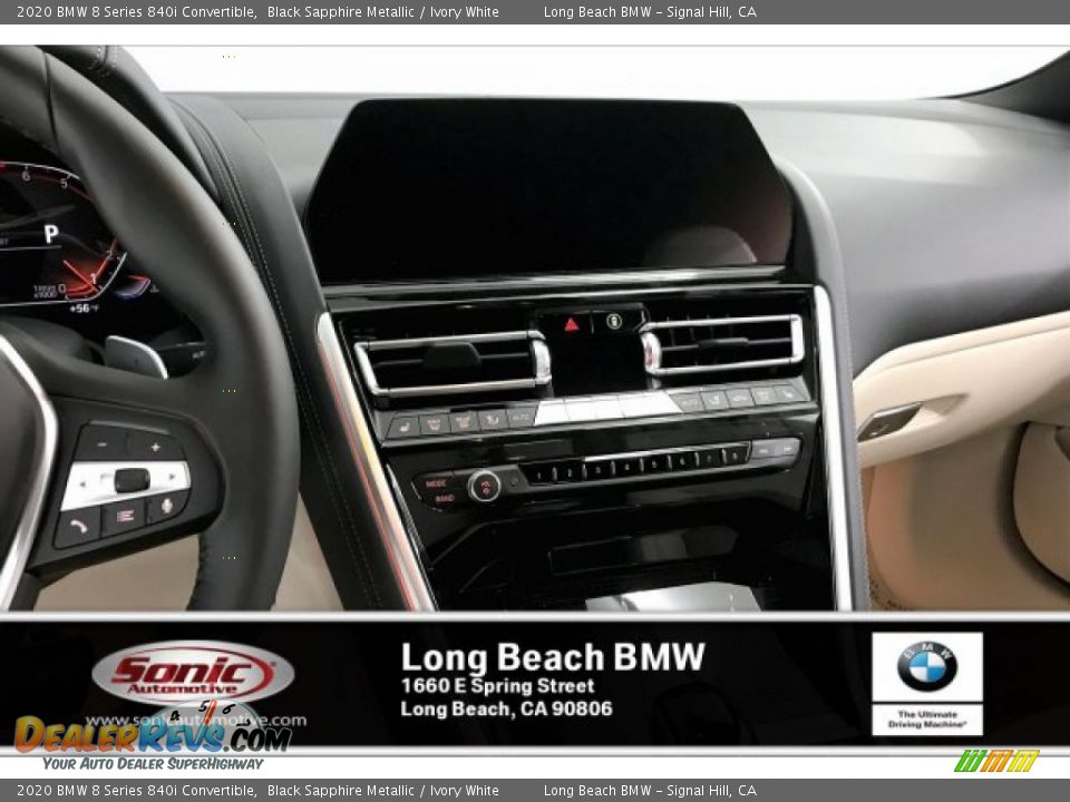 2020 BMW 8 Series 840i Convertible Black Sapphire Metallic / Ivory White Photo #5