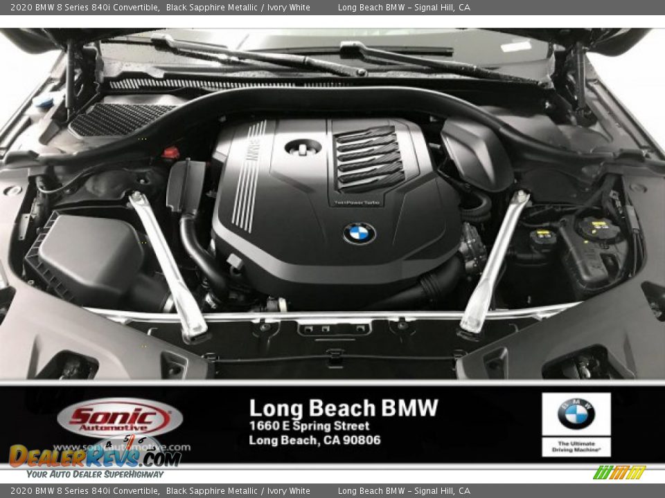2020 BMW 8 Series 840i Convertible Black Sapphire Metallic / Ivory White Photo #8