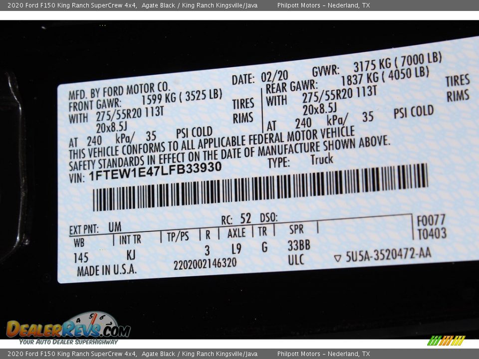 2020 Ford F150 King Ranch SuperCrew 4x4 Agate Black / King Ranch Kingsville/Java Photo #24