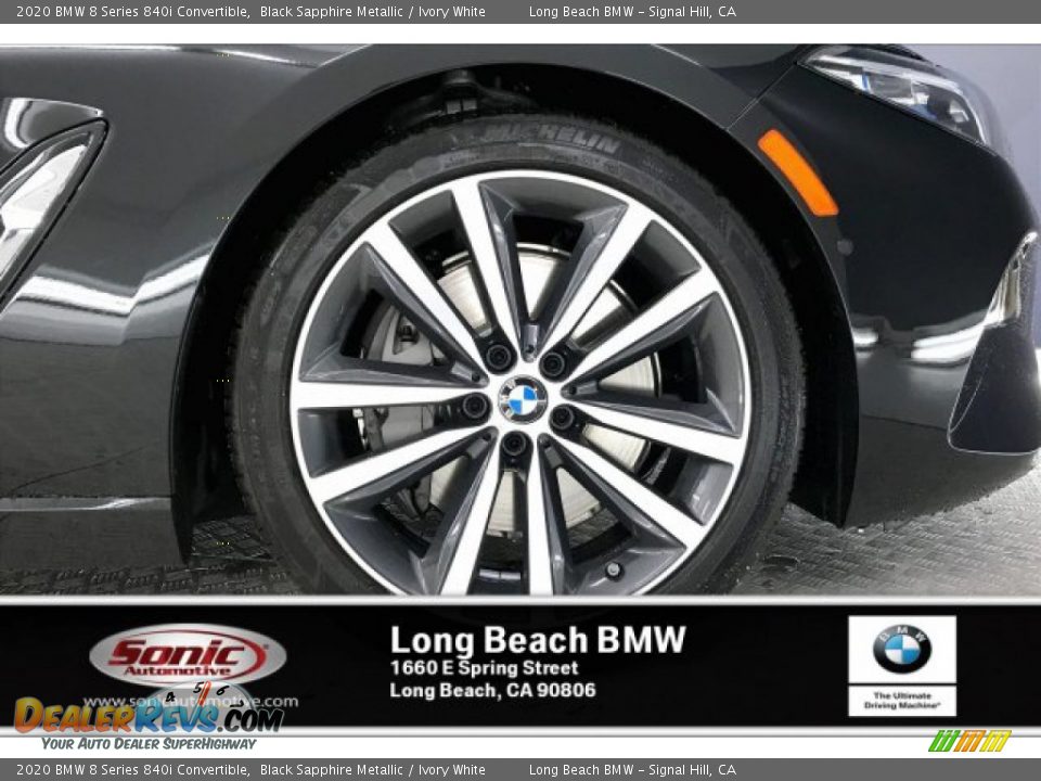 2020 BMW 8 Series 840i Convertible Black Sapphire Metallic / Ivory White Photo #9