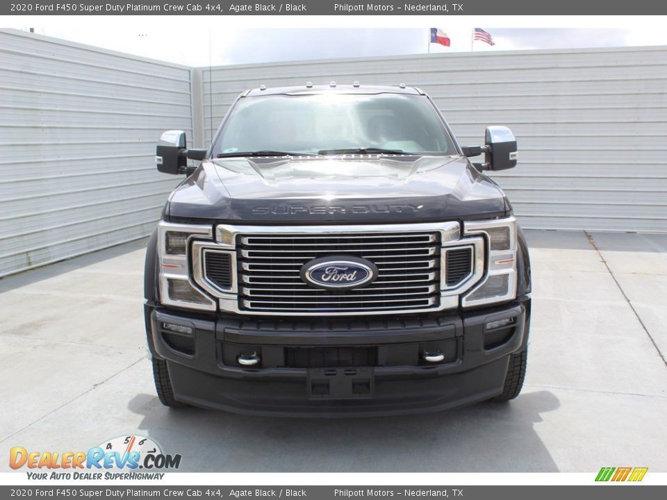 2020 Ford F450 Super Duty Platinum Crew Cab 4x4 Agate Black / Black Photo #3