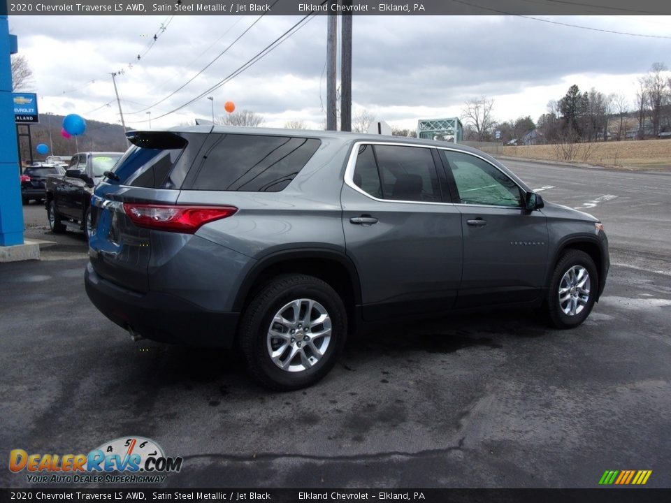 2020 Chevrolet Traverse LS AWD Satin Steel Metallic / Jet Black Photo #3