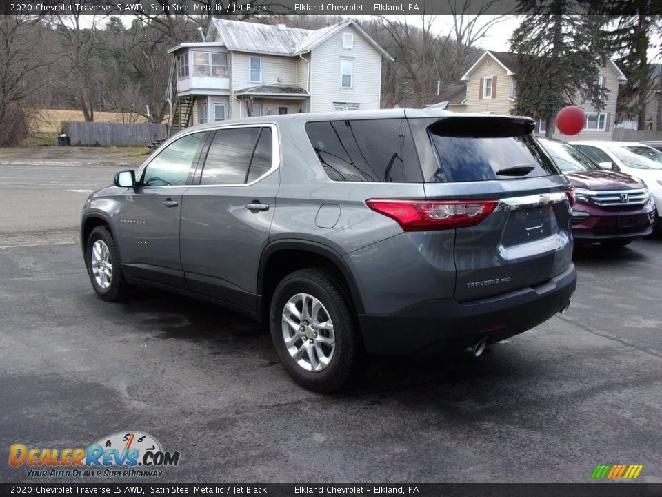 2020 Chevrolet Traverse LS AWD Satin Steel Metallic / Jet Black Photo #4