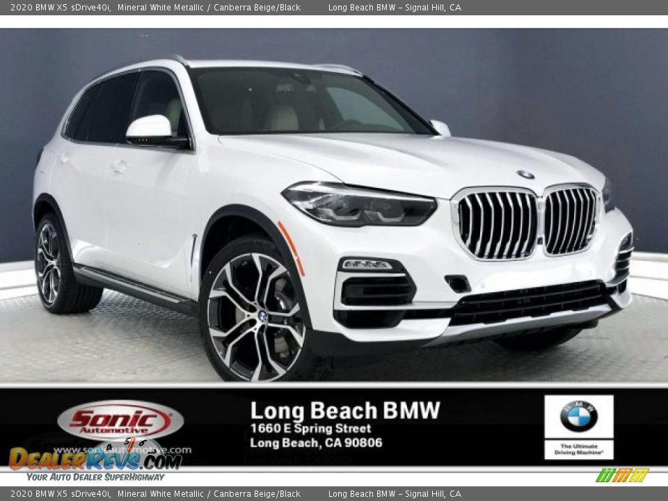 2020 BMW X5 sDrive40i Mineral White Metallic / Canberra Beige/Black Photo #1