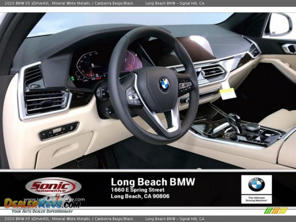 2020 BMW X5 sDrive40i Mineral White Metallic / Canberra Beige/Black Photo #4