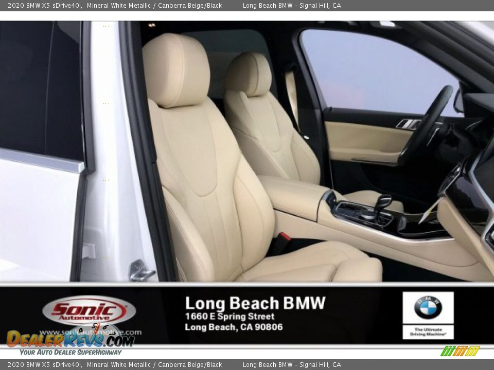 2020 BMW X5 sDrive40i Mineral White Metallic / Canberra Beige/Black Photo #7