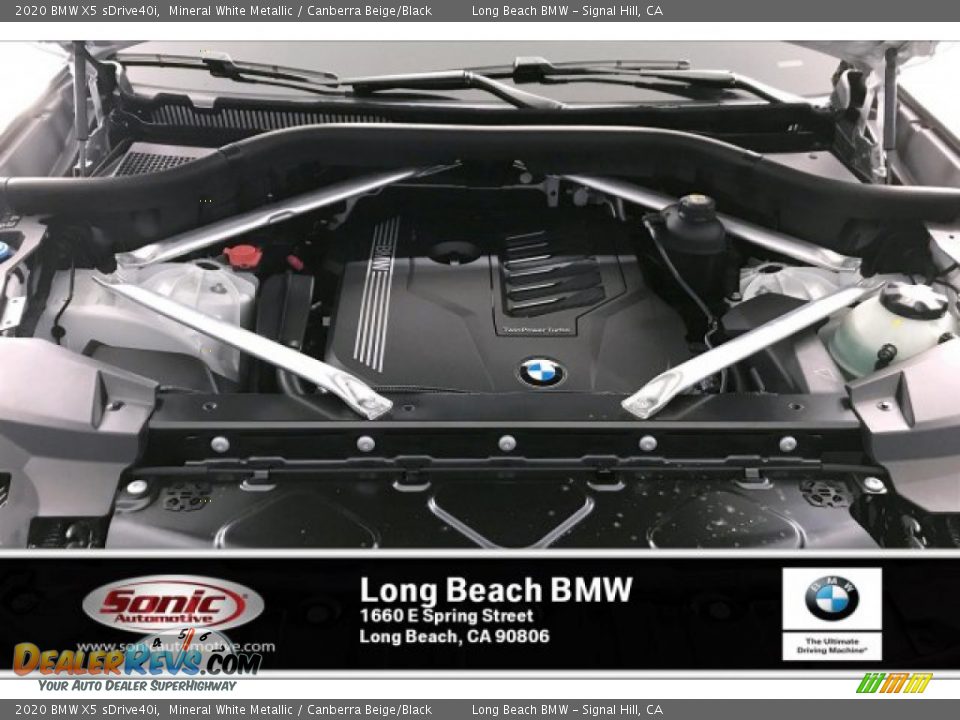 2020 BMW X5 sDrive40i Mineral White Metallic / Canberra Beige/Black Photo #8