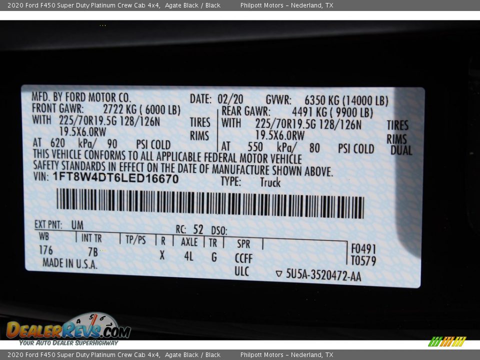 2020 Ford F450 Super Duty Platinum Crew Cab 4x4 Agate Black / Black Photo #23