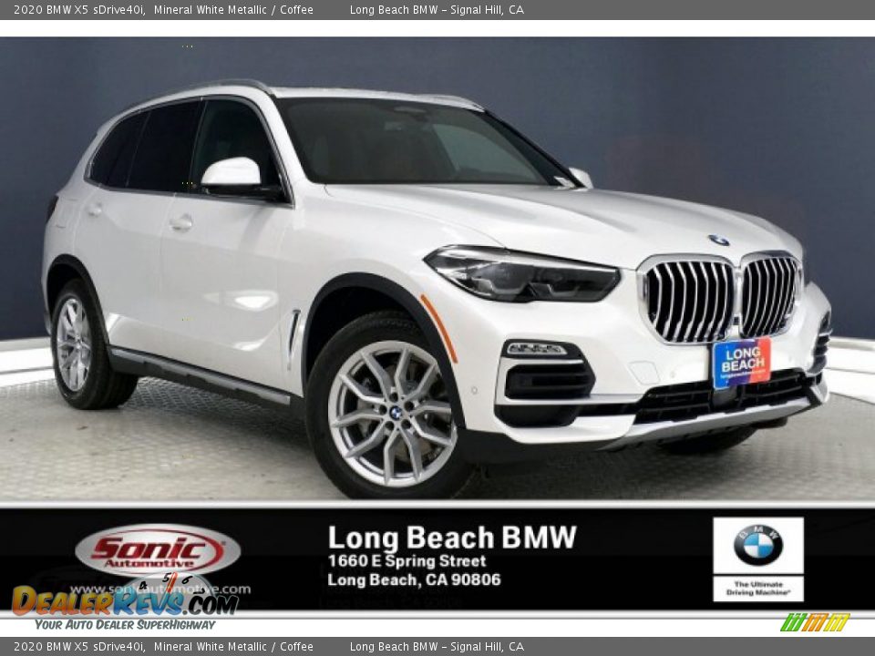 2020 BMW X5 sDrive40i Mineral White Metallic / Coffee Photo #1
