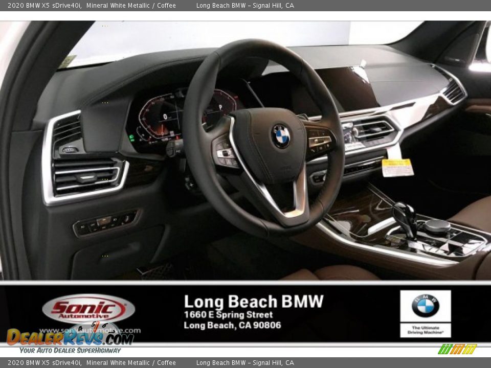 2020 BMW X5 sDrive40i Mineral White Metallic / Coffee Photo #4