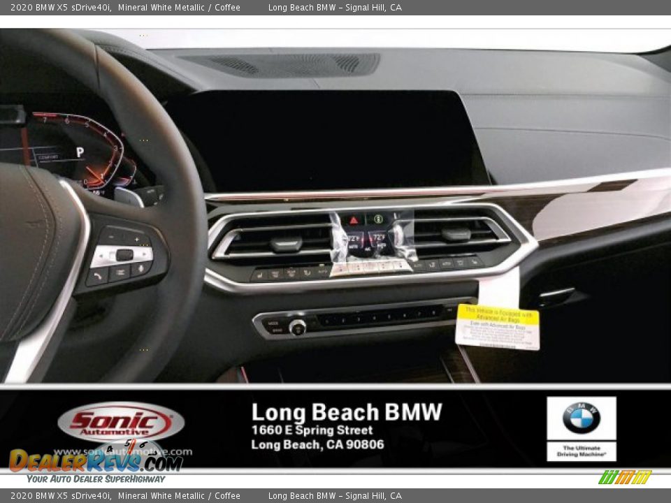 2020 BMW X5 sDrive40i Mineral White Metallic / Coffee Photo #5
