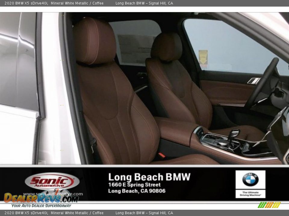 2020 BMW X5 sDrive40i Mineral White Metallic / Coffee Photo #7