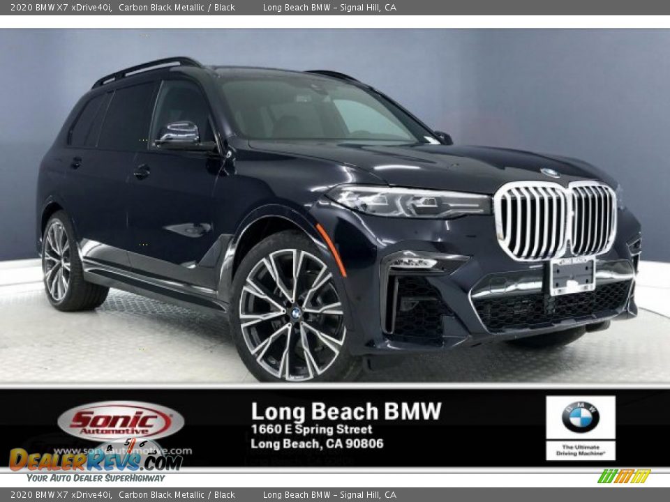 2020 BMW X7 xDrive40i Carbon Black Metallic / Black Photo #1