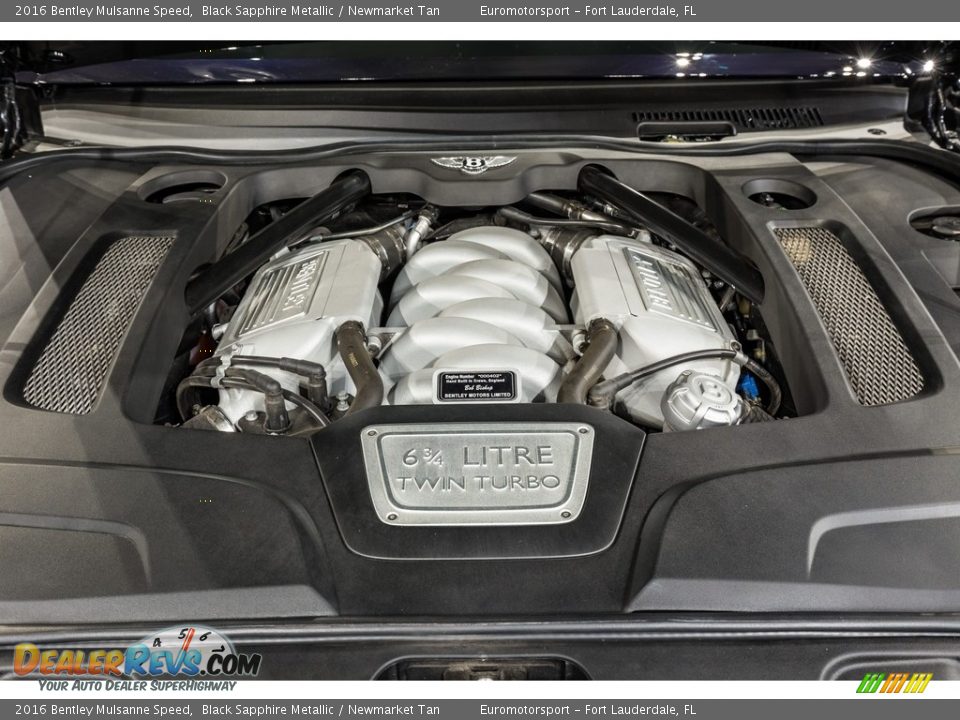 2016 Bentley Mulsanne Speed 6.75 Liter Twin-Turbocharged OHV 16-Valve VVT V8 Engine Photo #37
