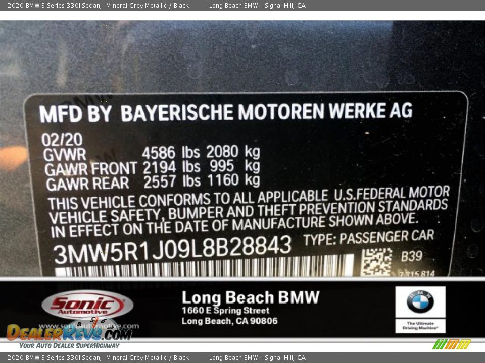 2020 BMW 3 Series 330i Sedan Mineral Grey Metallic / Black Photo #11