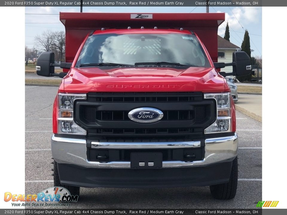 2020 Ford F350 Super Duty XL Regular Cab 4x4 Chassis Dump Truck Race Red / Medium Earth Gray Photo #3