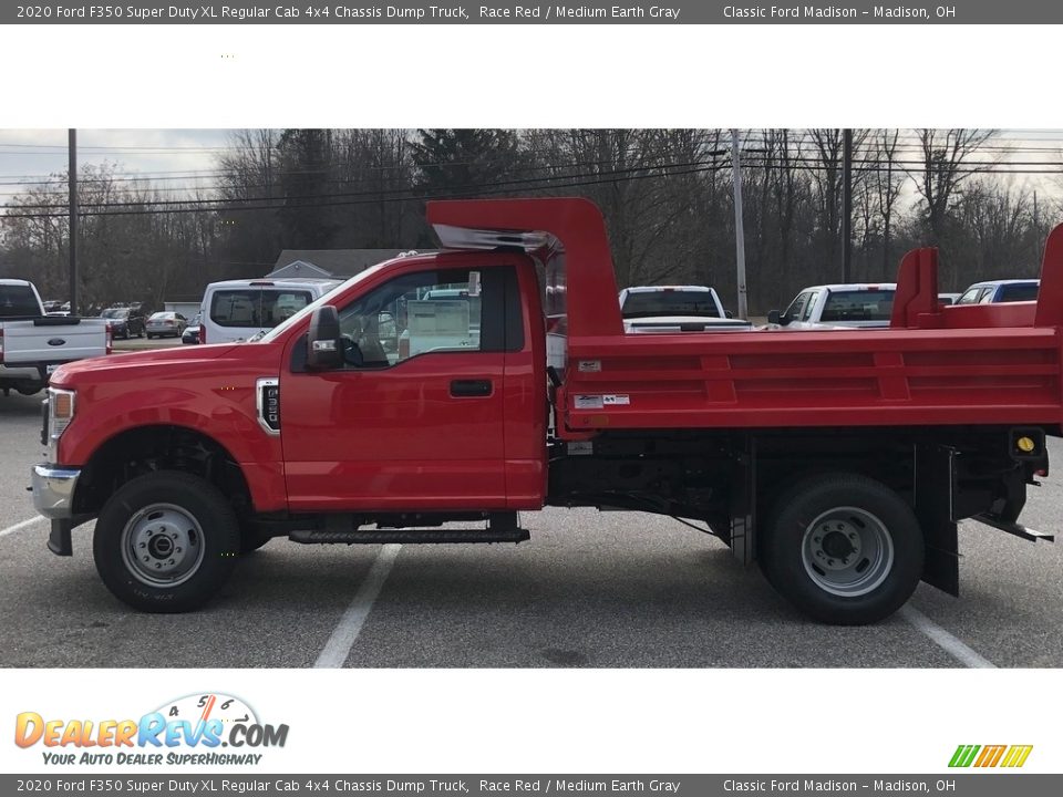 2020 Ford F350 Super Duty XL Regular Cab 4x4 Chassis Dump Truck Race Red / Medium Earth Gray Photo #5