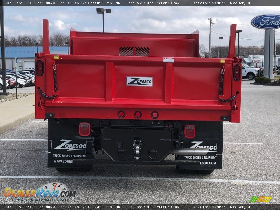 2020 Ford F350 Super Duty XL Regular Cab 4x4 Chassis Dump Truck Race Red / Medium Earth Gray Photo #7