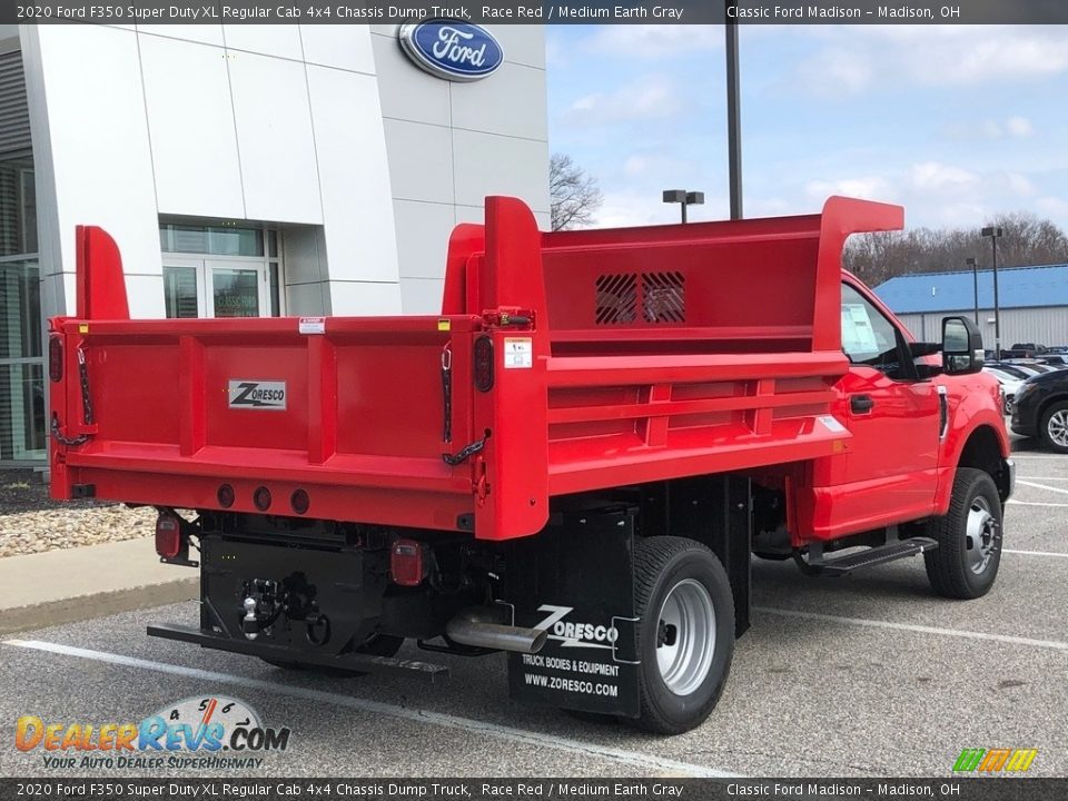 2020 Ford F350 Super Duty XL Regular Cab 4x4 Chassis Dump Truck Race Red / Medium Earth Gray Photo #9