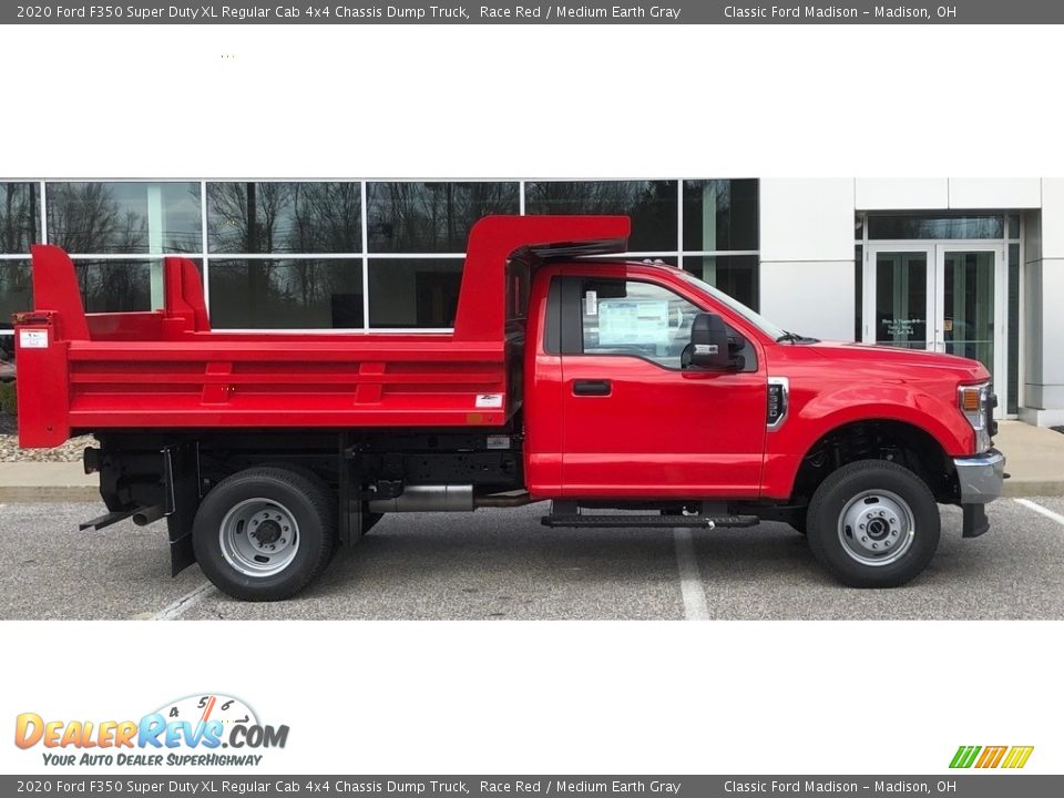 2020 Ford F350 Super Duty XL Regular Cab 4x4 Chassis Dump Truck Race Red / Medium Earth Gray Photo #12