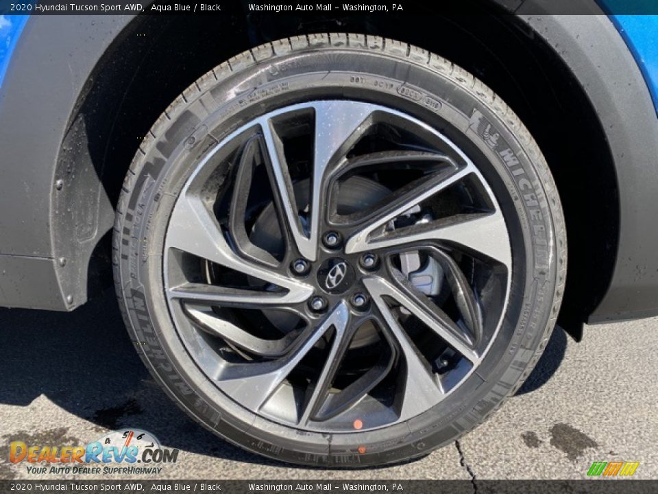 2020 Hyundai Tucson Sport AWD Aqua Blue / Black Photo #22