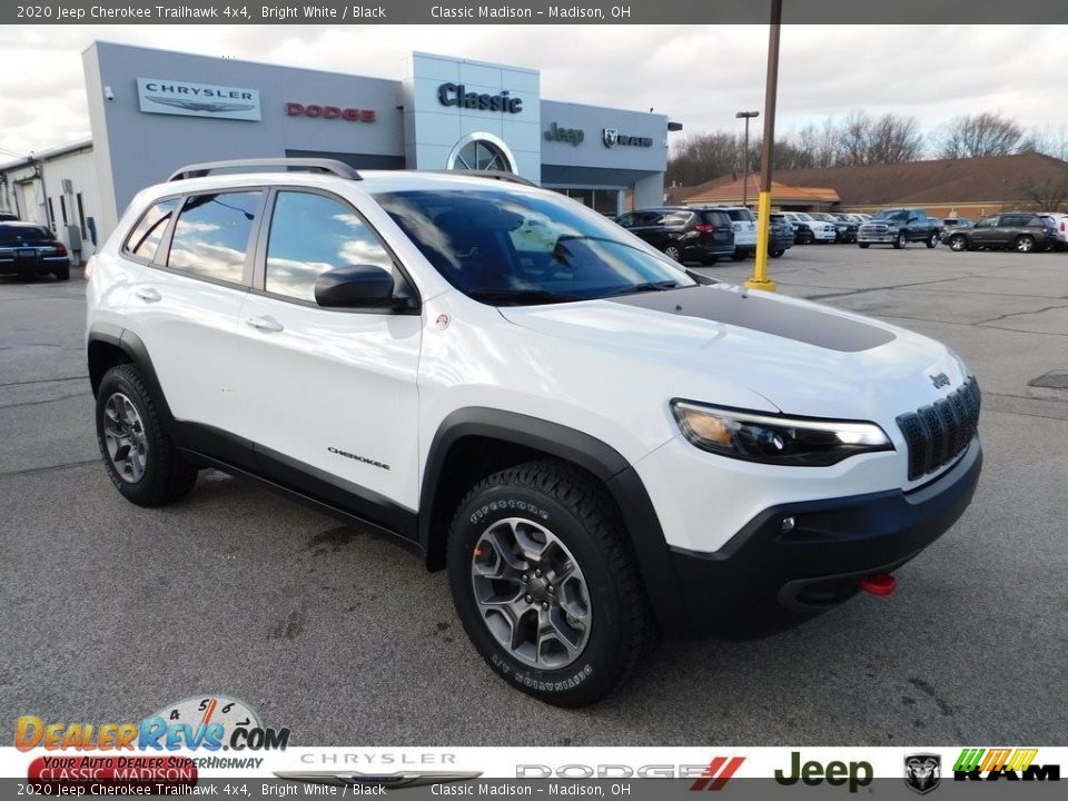 2020 Jeep Cherokee Trailhawk 4x4 Bright White / Black Photo #1