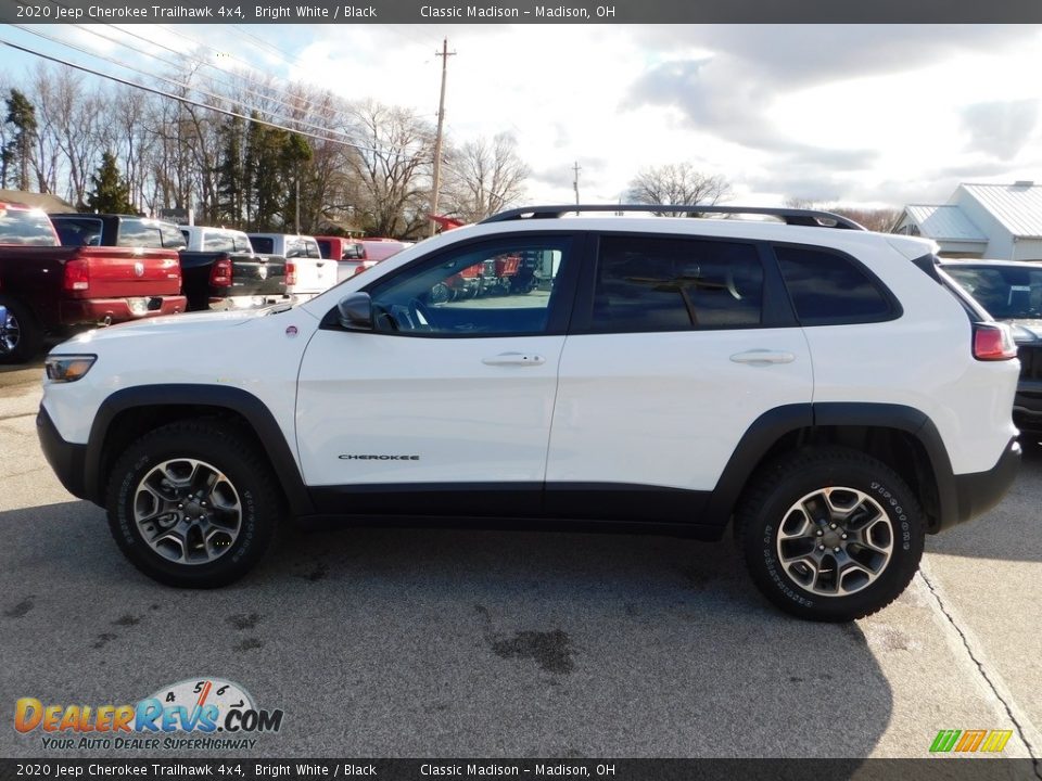 2020 Jeep Cherokee Trailhawk 4x4 Bright White / Black Photo #6