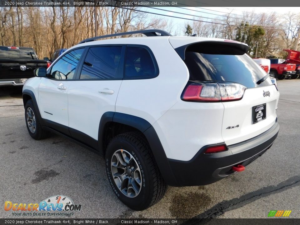 2020 Jeep Cherokee Trailhawk 4x4 Bright White / Black Photo #7