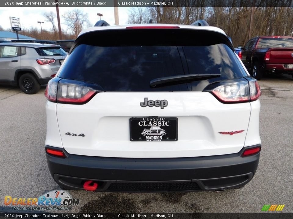 2020 Jeep Cherokee Trailhawk 4x4 Bright White / Black Photo #8