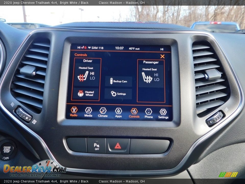 2020 Jeep Cherokee Trailhawk 4x4 Bright White / Black Photo #14