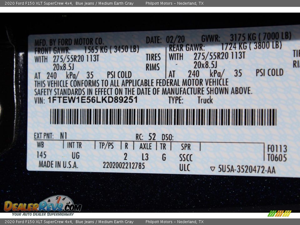 2020 Ford F150 XLT SuperCrew 4x4 Blue Jeans / Medium Earth Gray Photo #23