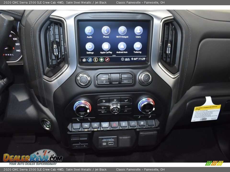 2020 GMC Sierra 1500 SLE Crew Cab 4WD Satin Steel Metallic / Jet Black Photo #11