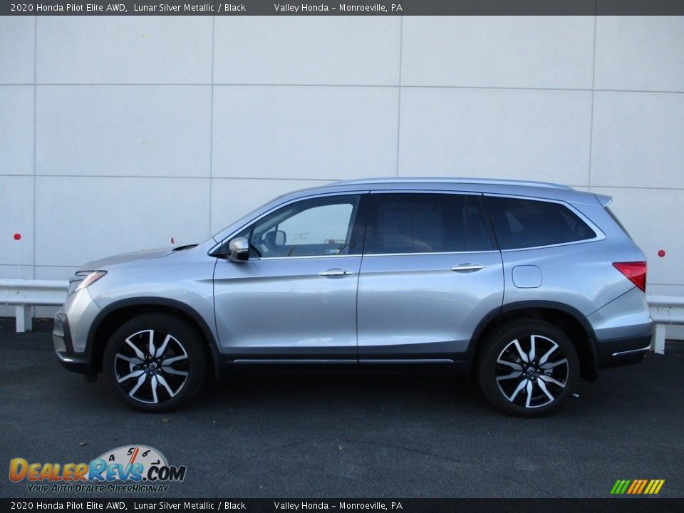 2020 Honda Pilot Elite AWD Lunar Silver Metallic / Black Photo #2