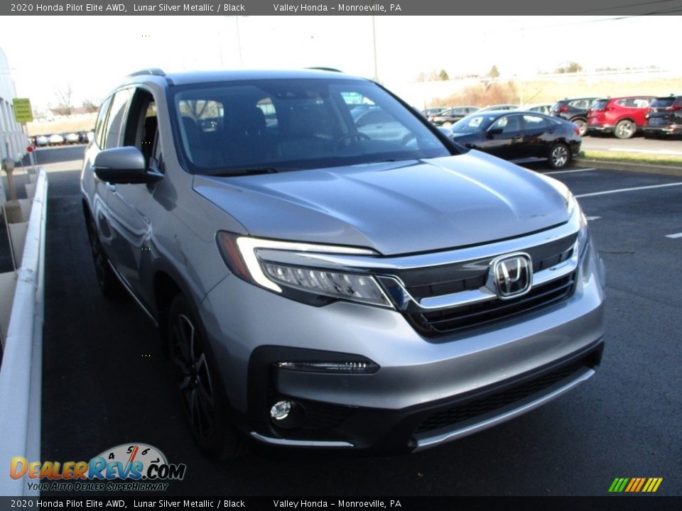 2020 Honda Pilot Elite AWD Lunar Silver Metallic / Black Photo #5