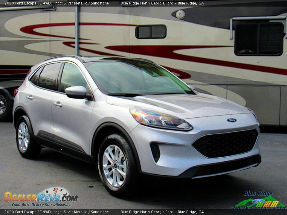 2020 Ford Escape SE 4WD Ingot Silver Metallic / Sandstone Photo #7