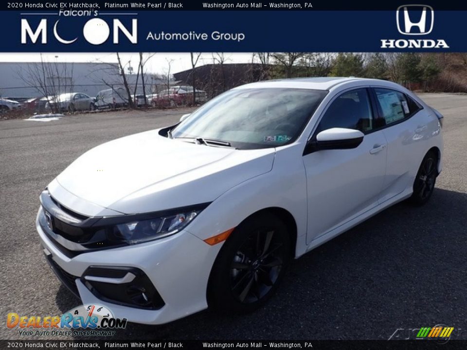 2020 Honda Civic EX Hatchback Platinum White Pearl / Black Photo #1