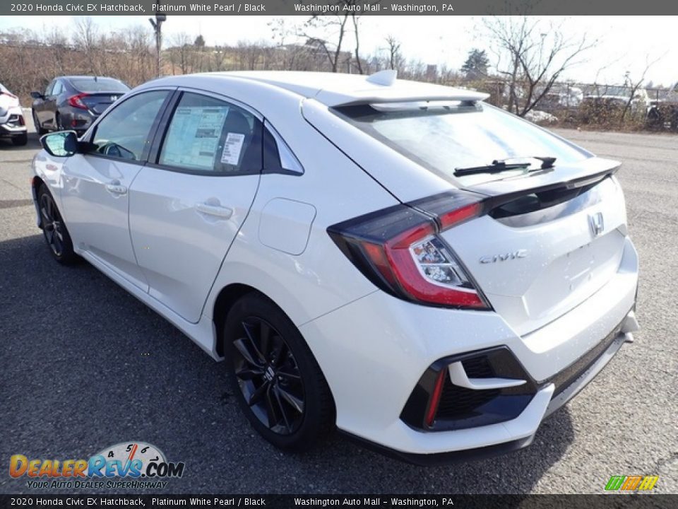 2020 Honda Civic EX Hatchback Platinum White Pearl / Black Photo #2