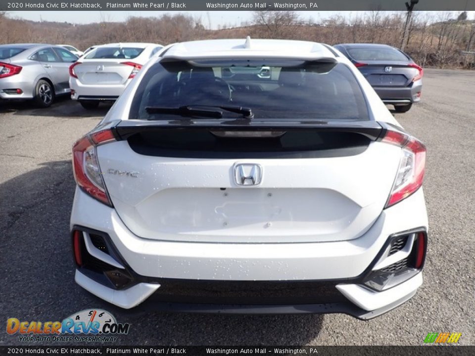 2020 Honda Civic EX Hatchback Platinum White Pearl / Black Photo #3