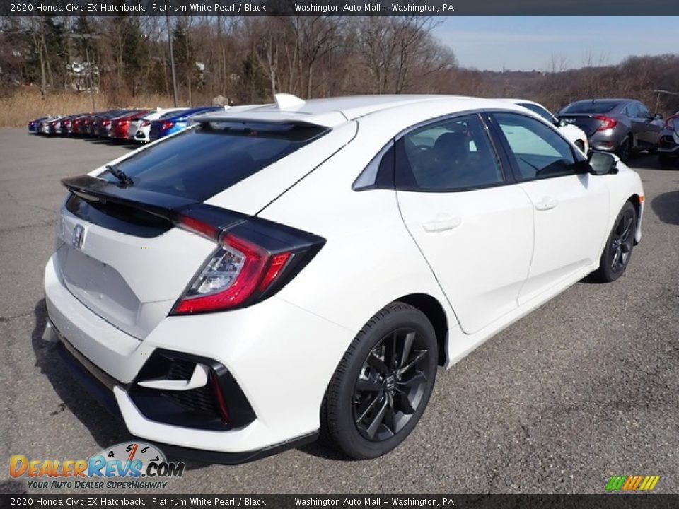 2020 Honda Civic EX Hatchback Platinum White Pearl / Black Photo #4