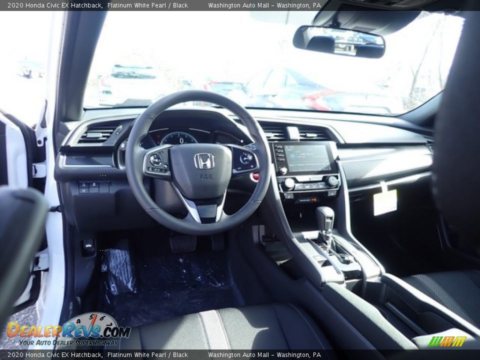2020 Honda Civic EX Hatchback Platinum White Pearl / Black Photo #10