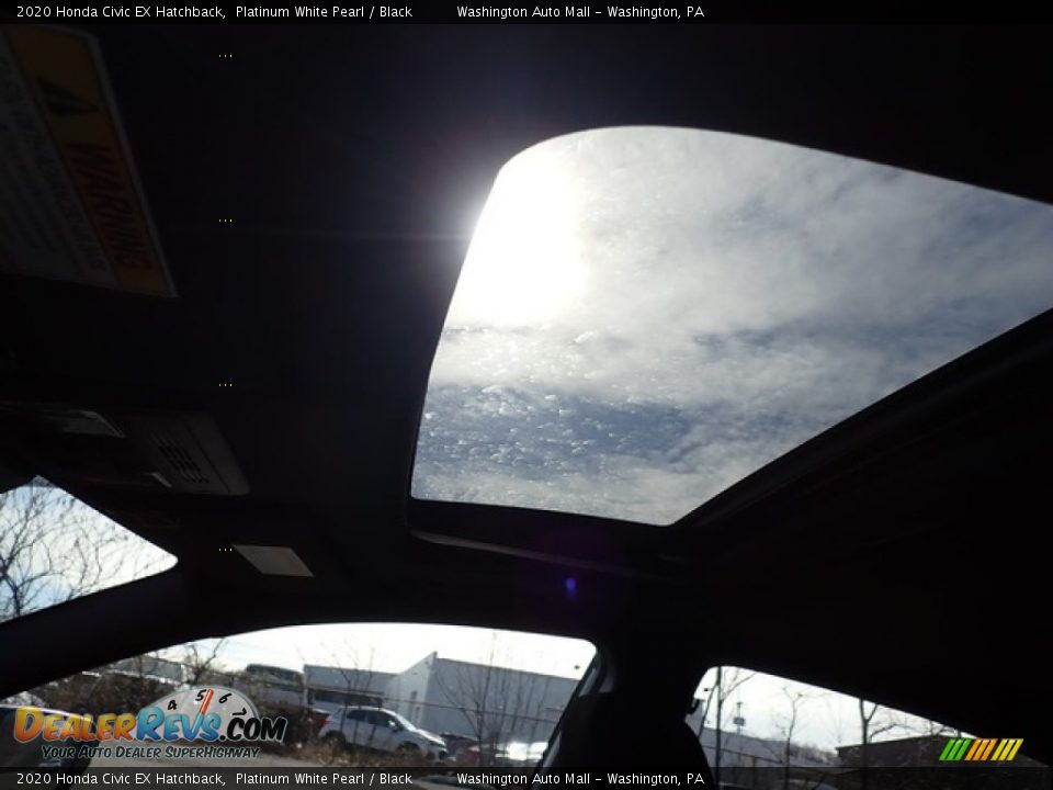 2020 Honda Civic EX Hatchback Platinum White Pearl / Black Photo #13