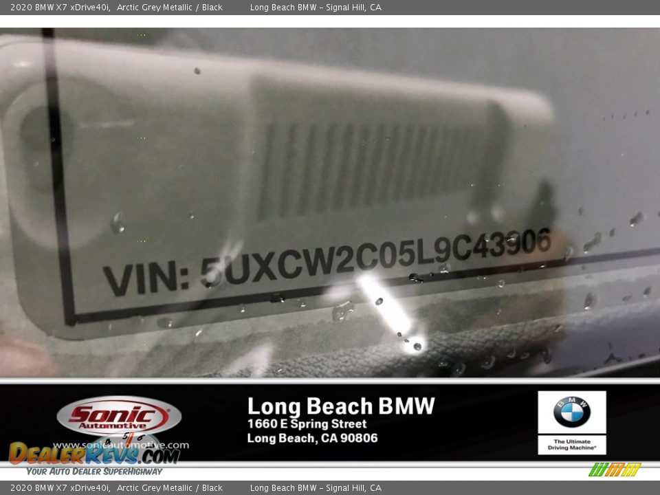 2020 BMW X7 xDrive40i Arctic Grey Metallic / Black Photo #11