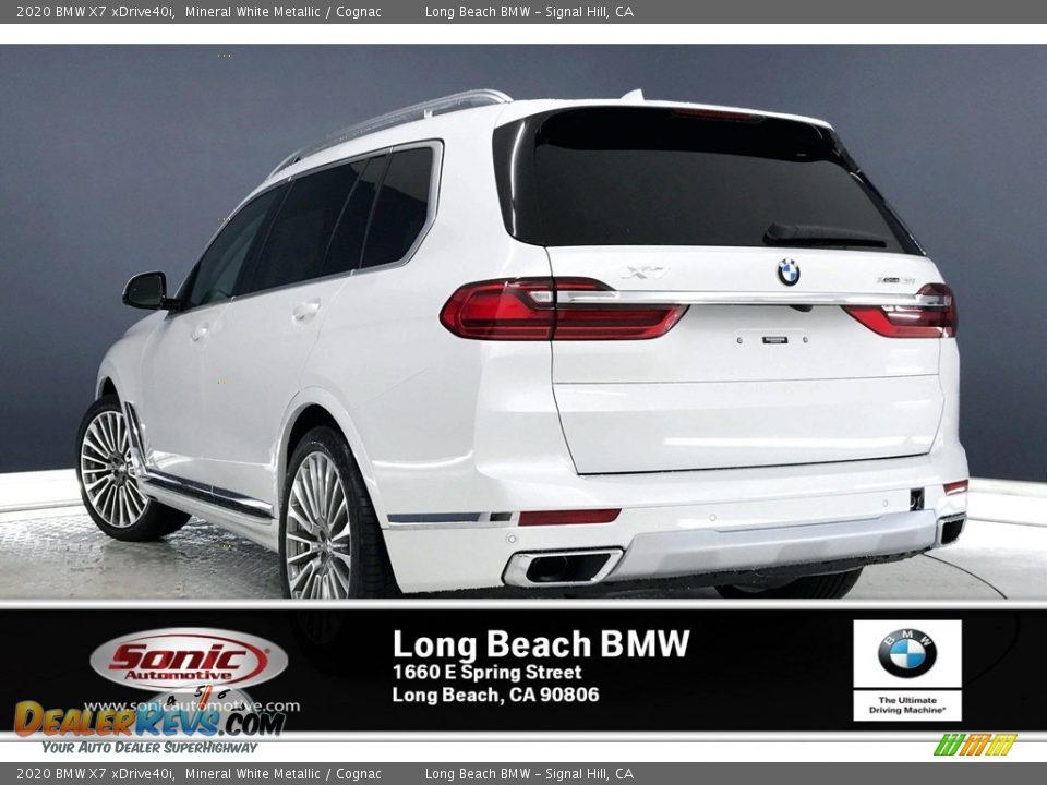 2020 BMW X7 xDrive40i Mineral White Metallic / Cognac Photo #2