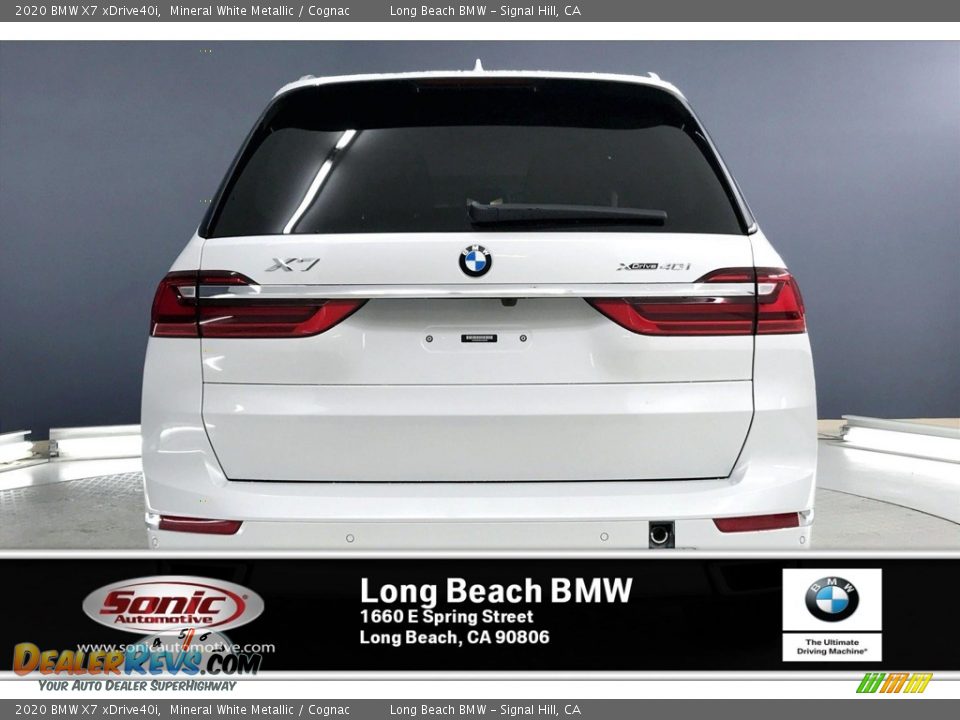 2020 BMW X7 xDrive40i Mineral White Metallic / Cognac Photo #3