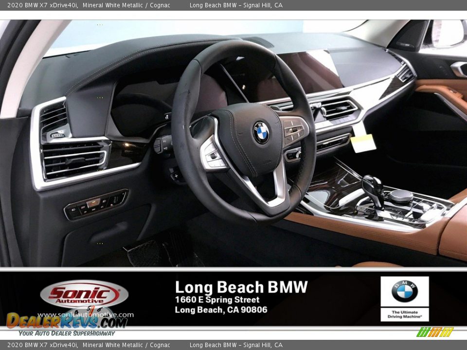 2020 BMW X7 xDrive40i Mineral White Metallic / Cognac Photo #4