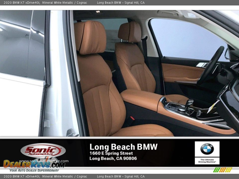 2020 BMW X7 xDrive40i Mineral White Metallic / Cognac Photo #7
